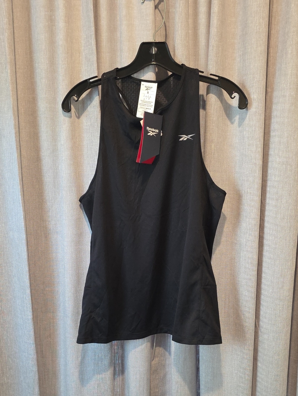 Reebok Workout Black Athletic Ready Mesh RacerBack Tank